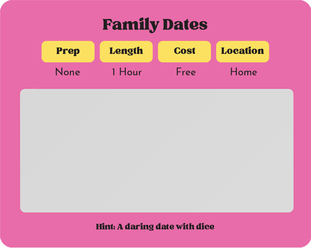 Family Dates card — unscratched