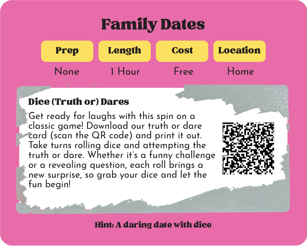 Family Dates card — scratched reveal