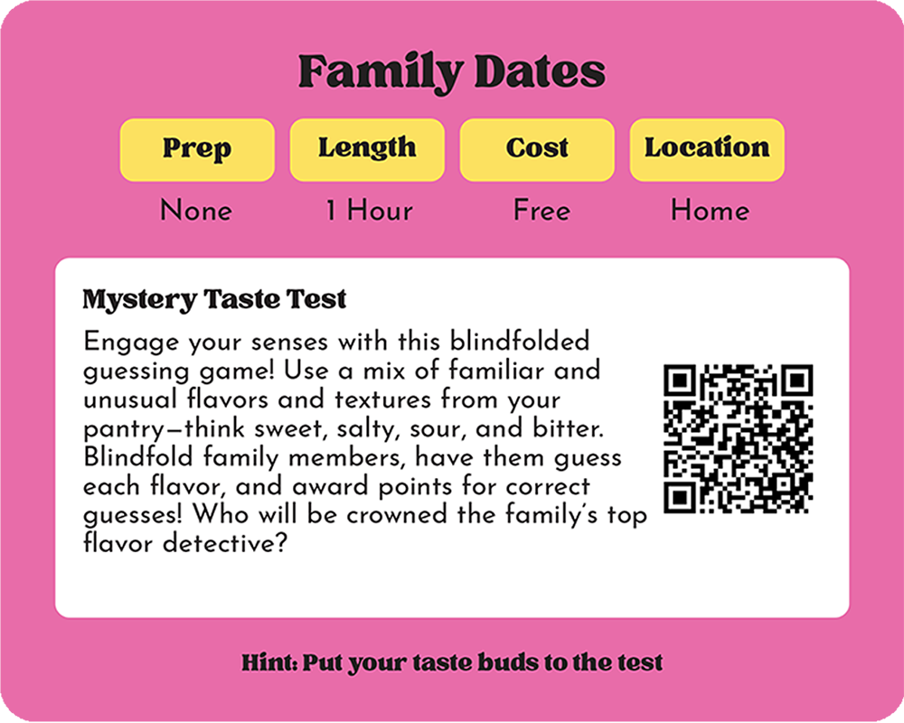 Family Dates card — scratched reveal
