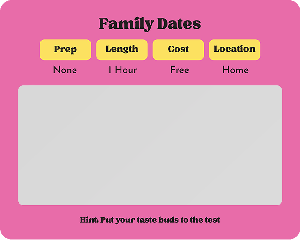 Family Dates card — unscratched