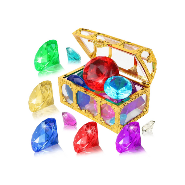 a product photo of colored jewels