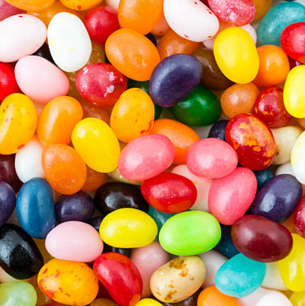a collection of jelly bellys