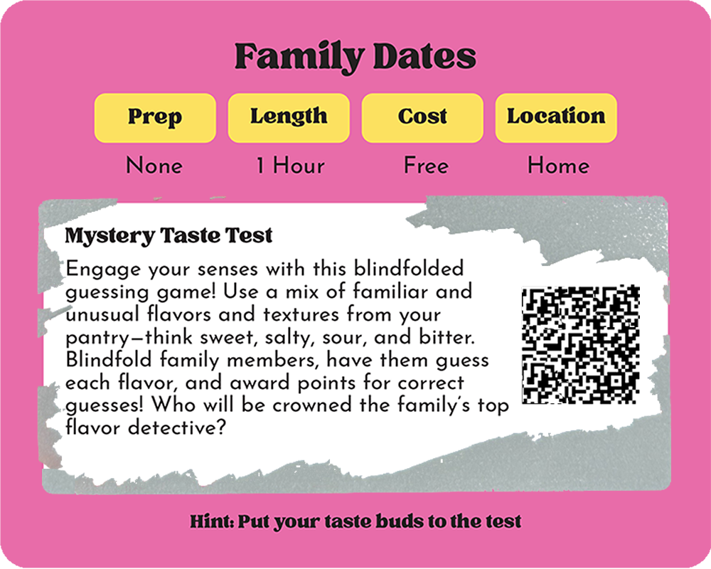Family Dates card — scratched reveal